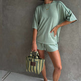 Arcaa Pippa Oversized Tee - Eucalyptus & Sea Green