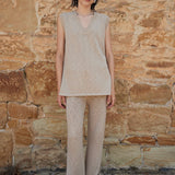 Emma Organic Cotton Pant - Taupe