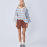 Near The Sea - Oversized Polo - Ocean
