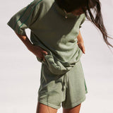 Arcaa Pippa Oversized Tee - Eucalyptus & Sea Green
