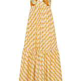 Bohemian Traders Gingham Slip Dress - Orange