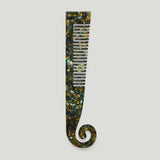 Kitty Paloma Swirl Comb - Green Tortoiseshell
