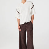 Arcaa Orlando Oversized Tee - Cream & Espresso