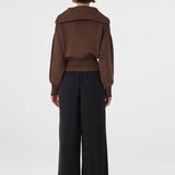 Marely Zip Sweater - Espresso