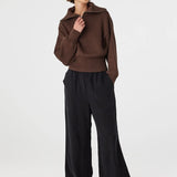Marely Zip Sweater - Espresso