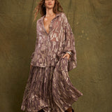 Kinga Csilla Asa Shirred Maxi Skirt