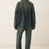 Spell Drew Denim Jacket - Dirty Indigo