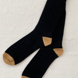 Extended Cashmere Classic Socks - Black