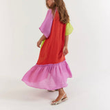 La Boheme Girls Moxie Midi Dress - Candy Stripe