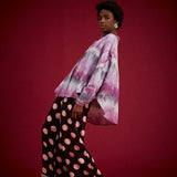 Kinga Csilla Purple Wave Chalm Shirt