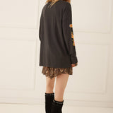 Spell Pajarito Long Sleeve Top - Charcoal
