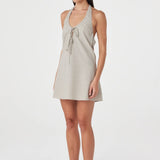 Arcaa Joni Mini Dress - Taupe Stripe