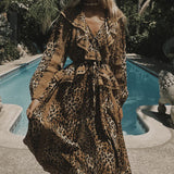 Spell Samantha Lace Gown - Vintage Leopard