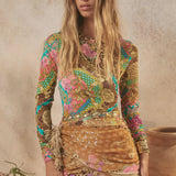 Spell Lovers & Dreamers Mesh L/S Top - Cosmos Pink