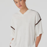 Arcaa Orlando Oversized Tee - Cream & Espresso