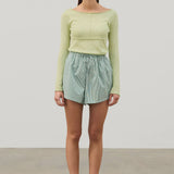 Tallow Pin Stripe Cotton Short