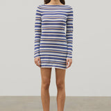 Ocean Retro Stripe Knit Dress