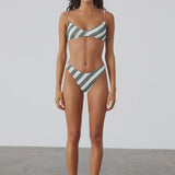 Eucalyptus Stripe Textured Bralette