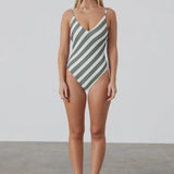 Eucalyptus Textured Stripe One Piece