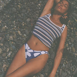 Ocean Retro Stripe Panelled Knit Tank