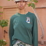 Alemais Carmine Embroidered Long Sleeve Top