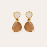 Gas Bijoux Silia Earrings Mother of Pearl & Wood