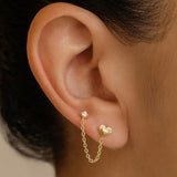 My Sweetheart Crystal Chain Earring