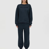 Camilla & Marc Tia Flocking Logo Crew - Deep Ink