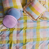 Bay Blue Velvet Pea Cushion