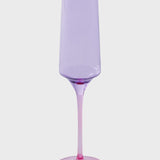 Lilac Colour Block Champagne Glass 2P